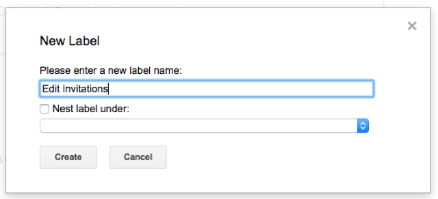 Create new label