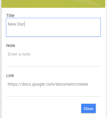 create a new google doc